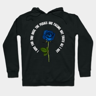 roses blue, black Hoodie